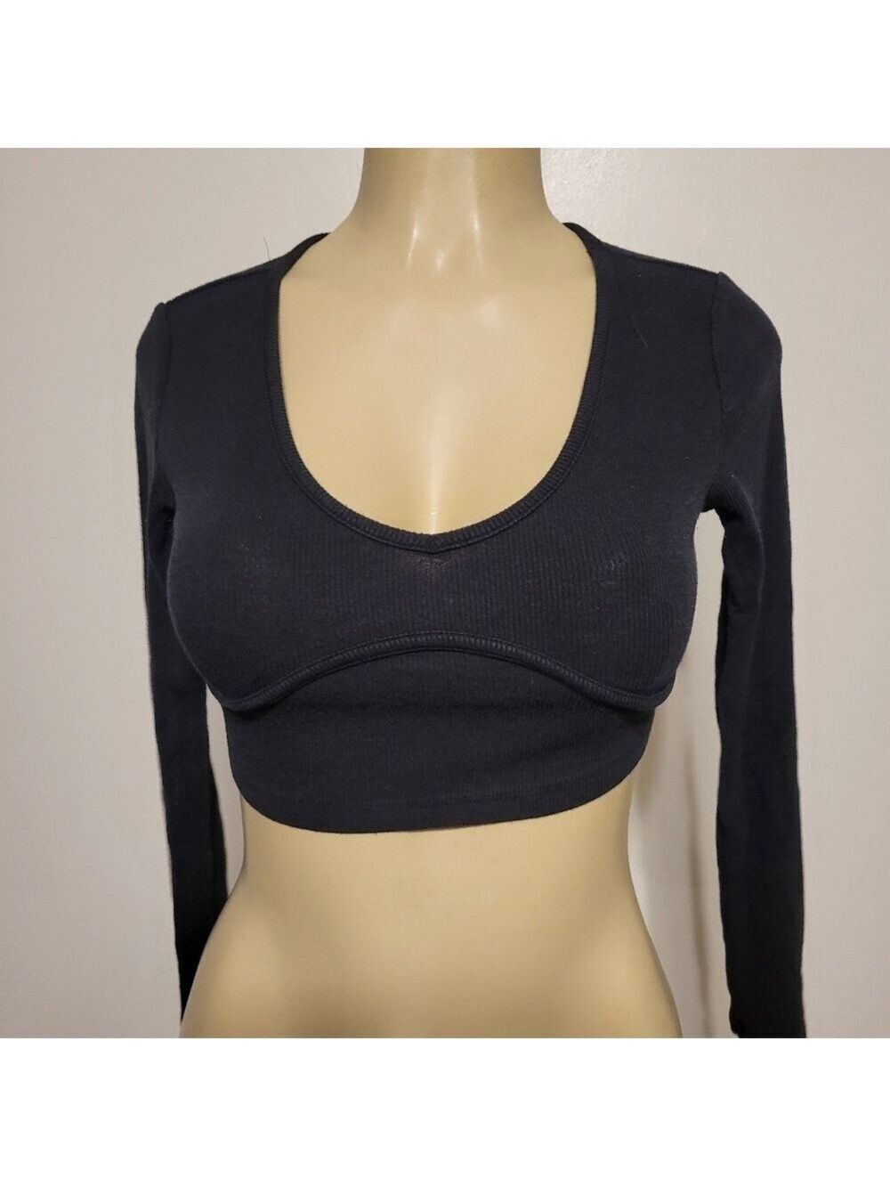 Garage Black Long Sleeve Croptop Summer Y2K